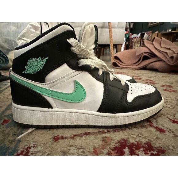 Air Jordan Multicolor 1 Mid Glow Lace Up Sneaker Shoes Size 5 - Picture 7 of 12